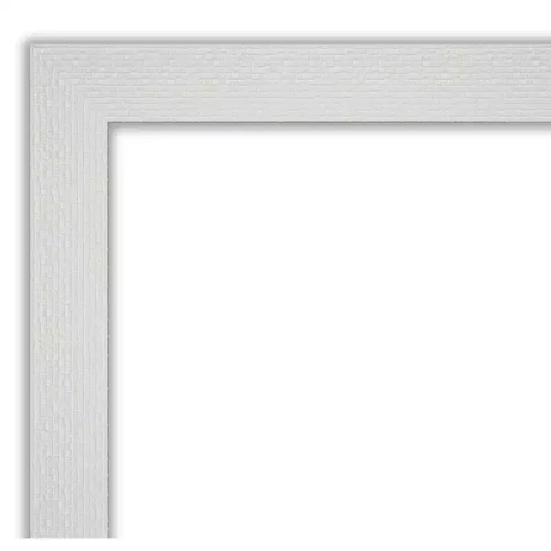 31" x 31" Non-Beveled Mosaic White Wall Mirror - Amanti Art