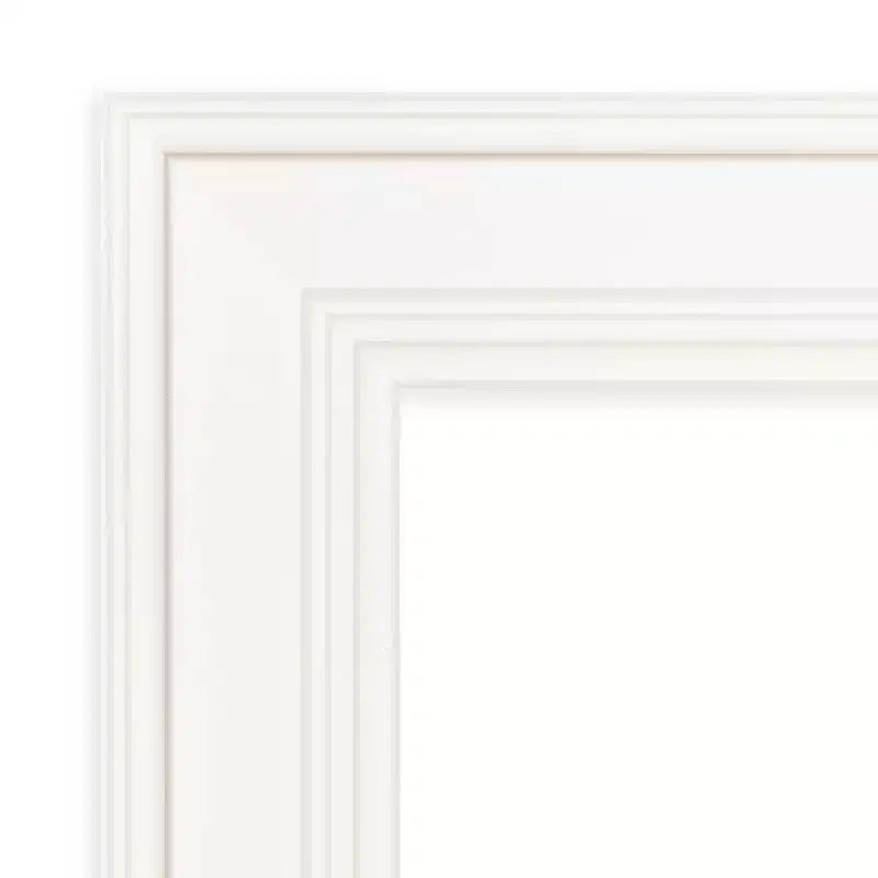 Amanti Art 32"x32" Non-Beveled Ridge White Wall Mirror : Modern Square Framed, Includes Mounting Hardware