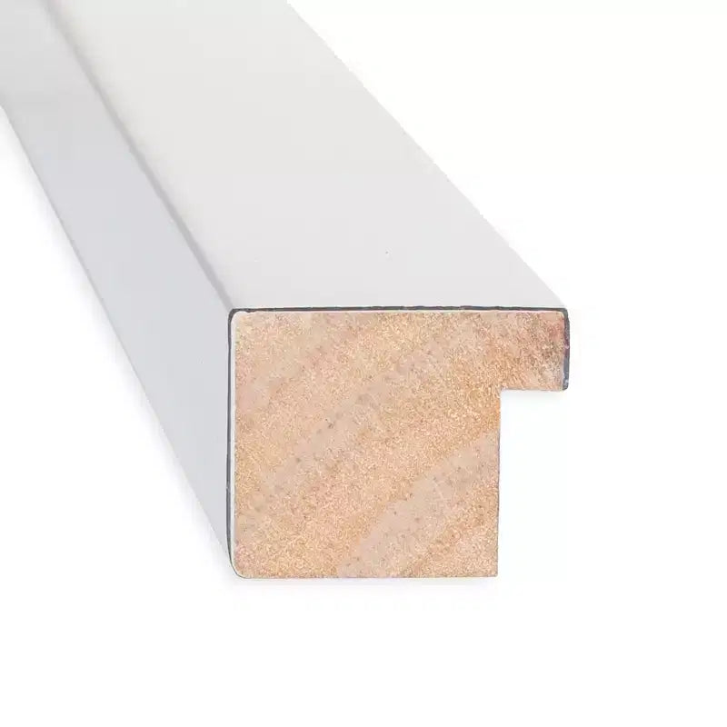 41" x 30" Non-Beveled Low Luster Silver Wood Wall Mirror - Amanti Art: Modern Rectangular, Includes Mount Hardware