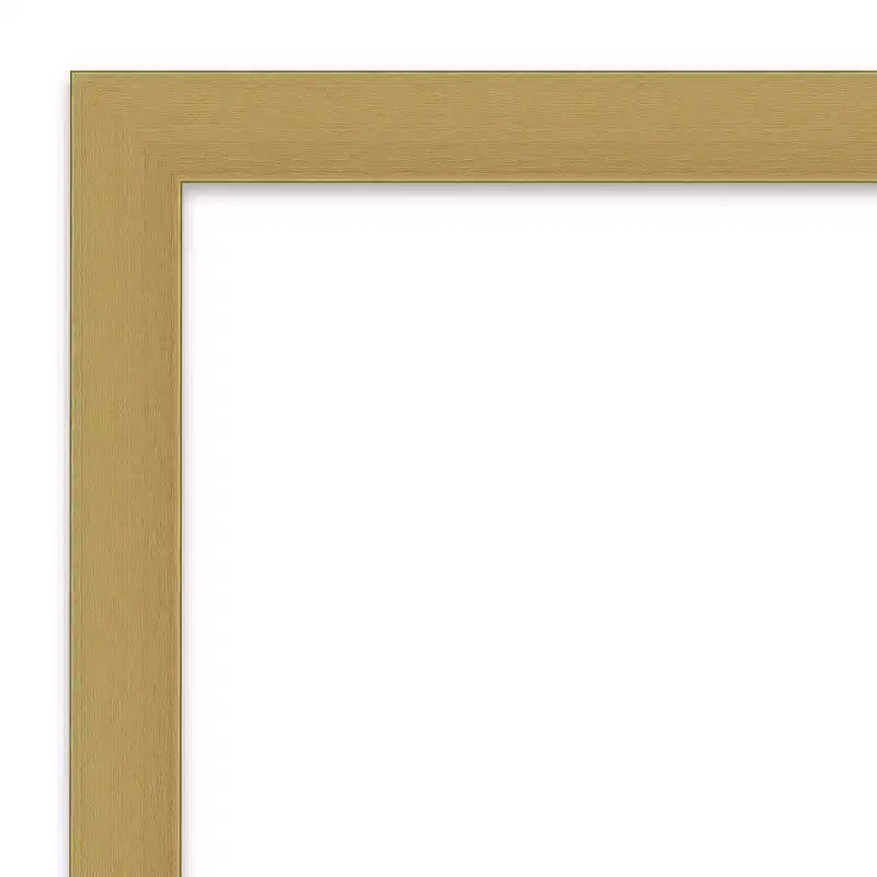 22" x 28" Non-Beveled Grace Brushed Gold Wall Mirror - Amanti Art: Rectangle, Polystyrene Frame, Includes Mounting Hardware