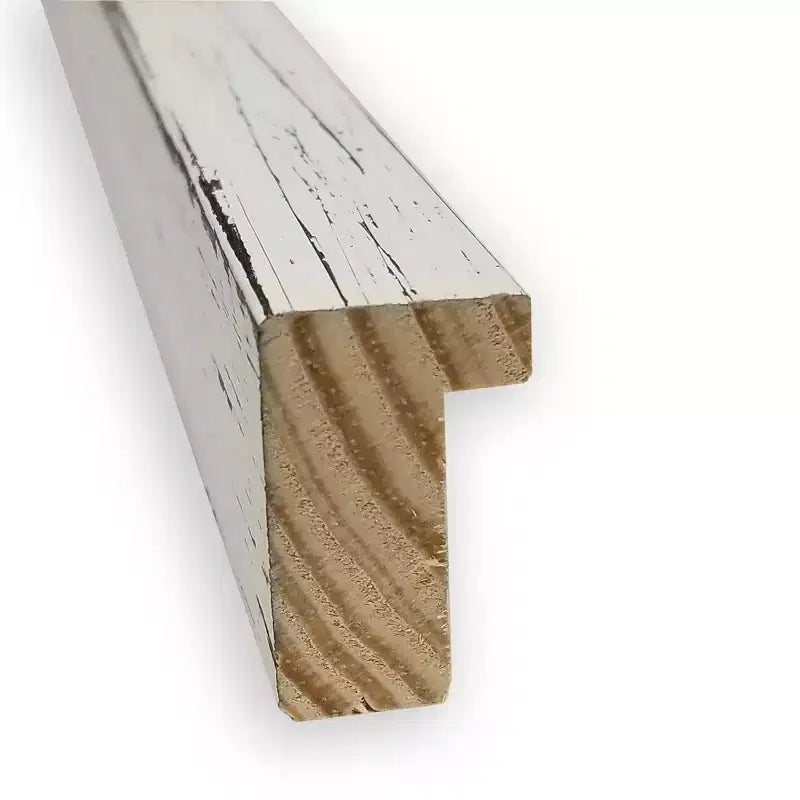 29" x 23" Shiplap White Wood Wall Mirror: Modern Rectangle, No Assembly - Amanti Art