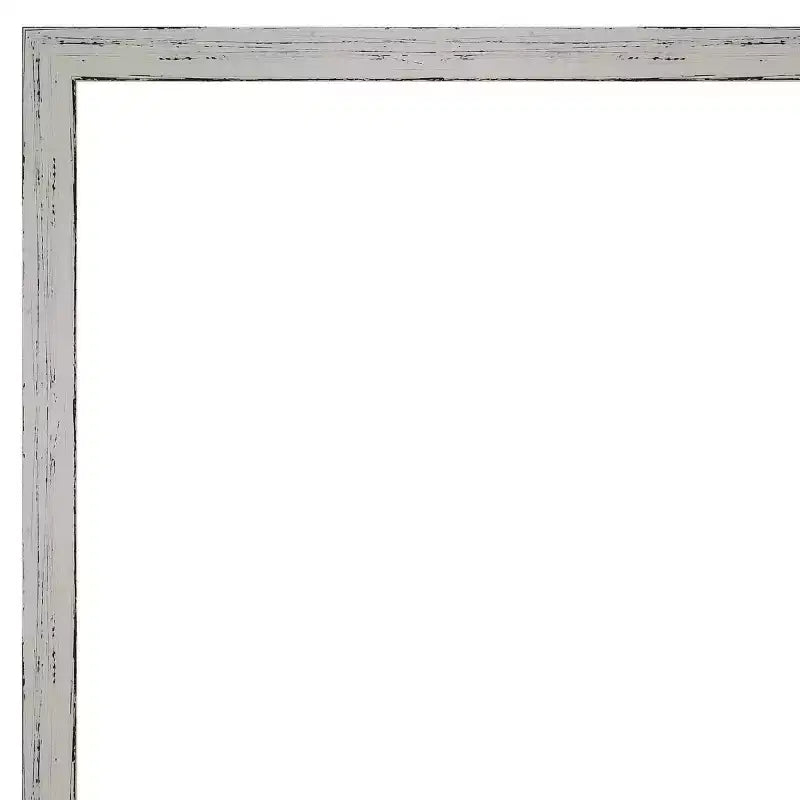 29" x 23" Shiplap White Wood Wall Mirror: Modern Rectangle, No Assembly - Amanti Art