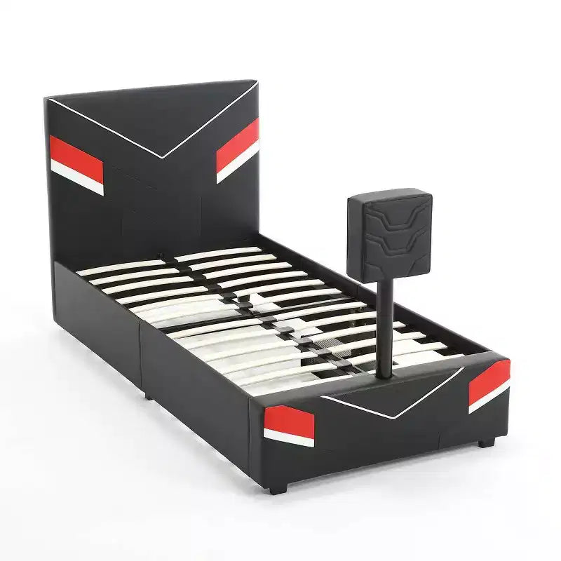 Twin Orion Esports Gaming Bed Frame with TV Mount For TVs up to 32" Black/Red - X Rocker