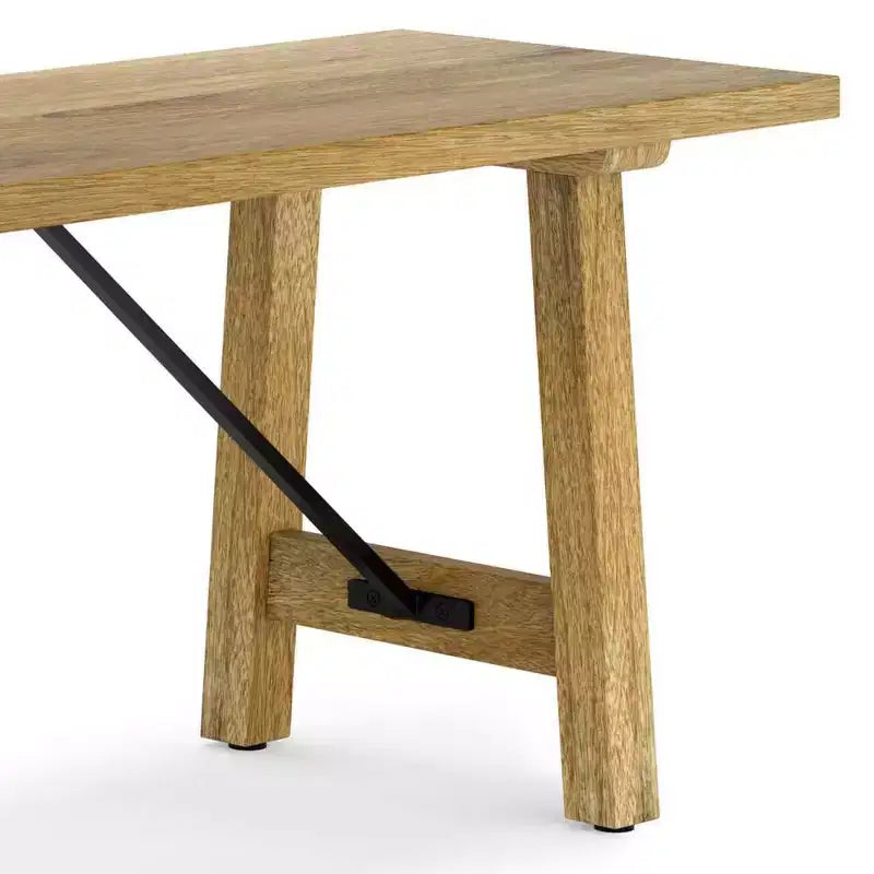 WyndenHall 47" Jake Solid Wood Indsutrial Bench Natural