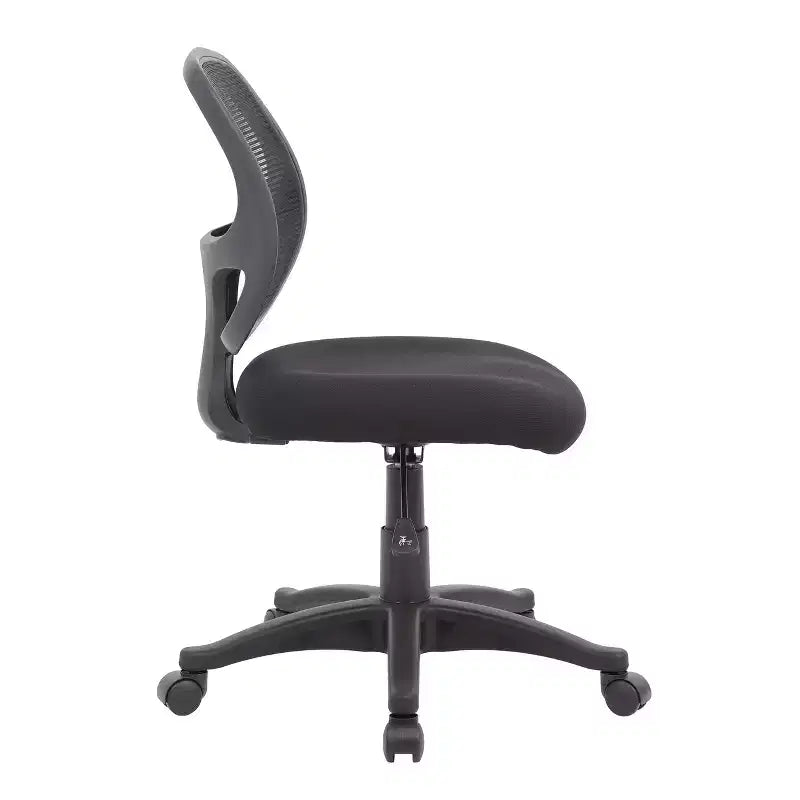 Commercial Grade Mesh Task Chair Black - Boss Office Products: Pneumatic Lift, Lumbar Support, 275 lbs Capacity