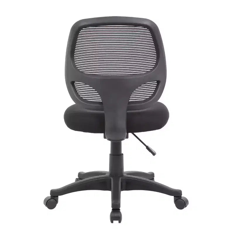 Commercial Grade Mesh Task Chair Black - Boss Office Products: Pneumatic Lift, Lumbar Support, 275 lbs Capacity