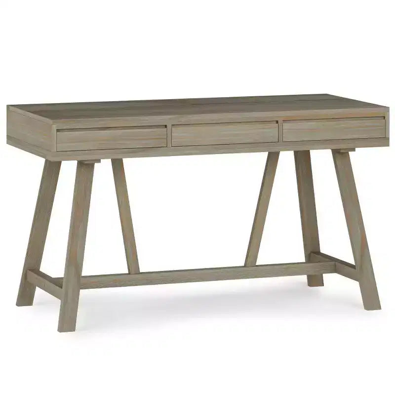 Atkins Flip Up Desk Distressed Gray - Wyndenhall