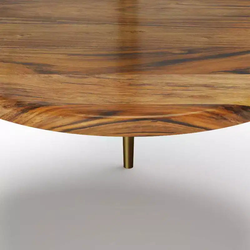 Fleetwood Round Marble and Wood Side Table White/Natural - WyndenHall