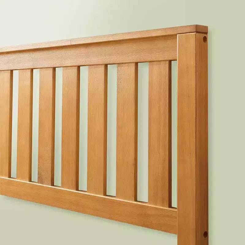 Twin Alexia Standard Wood Platform Bed Frame with Headboard Natural - Zinus
