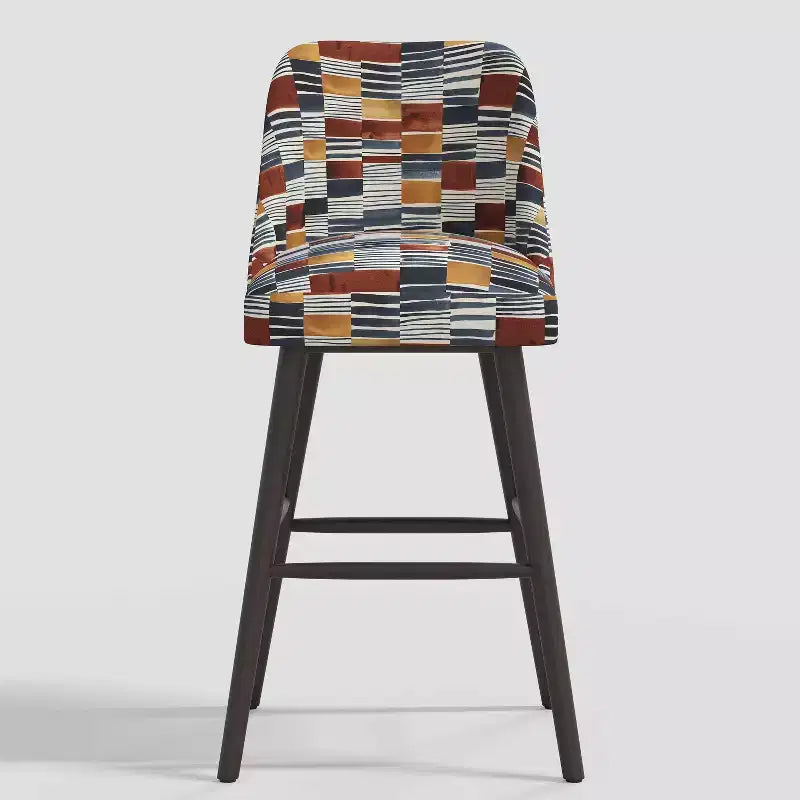 31 Geller Modern Geometric Counter Height Barstool with Footrest - Threshold