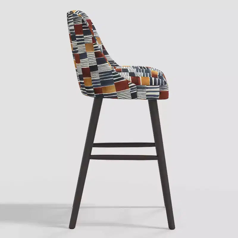 31 Geller Modern Geometric Counter Height Barstool with Footrest - Threshold
