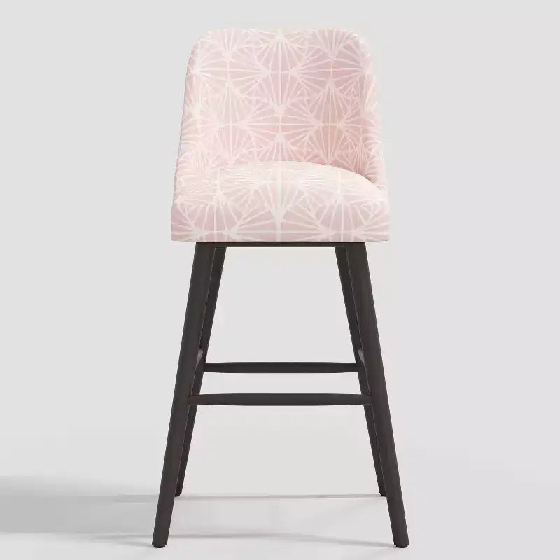 31 Geller Modern Geometric Counter Height Barstool with Footrest - Threshold