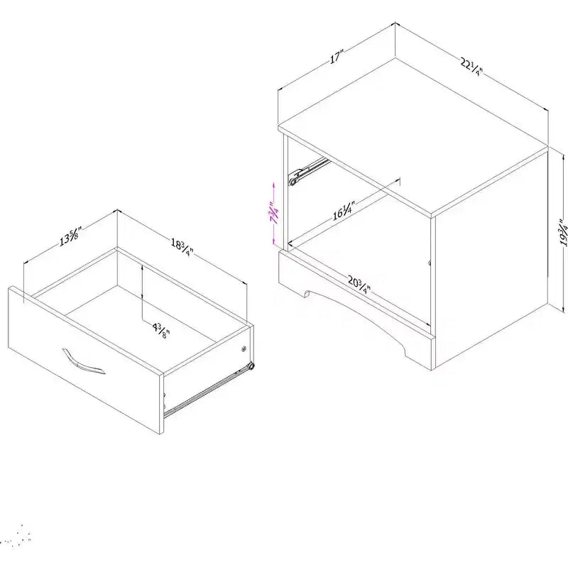 Step One 1 Drawer Nightstand - South Shore