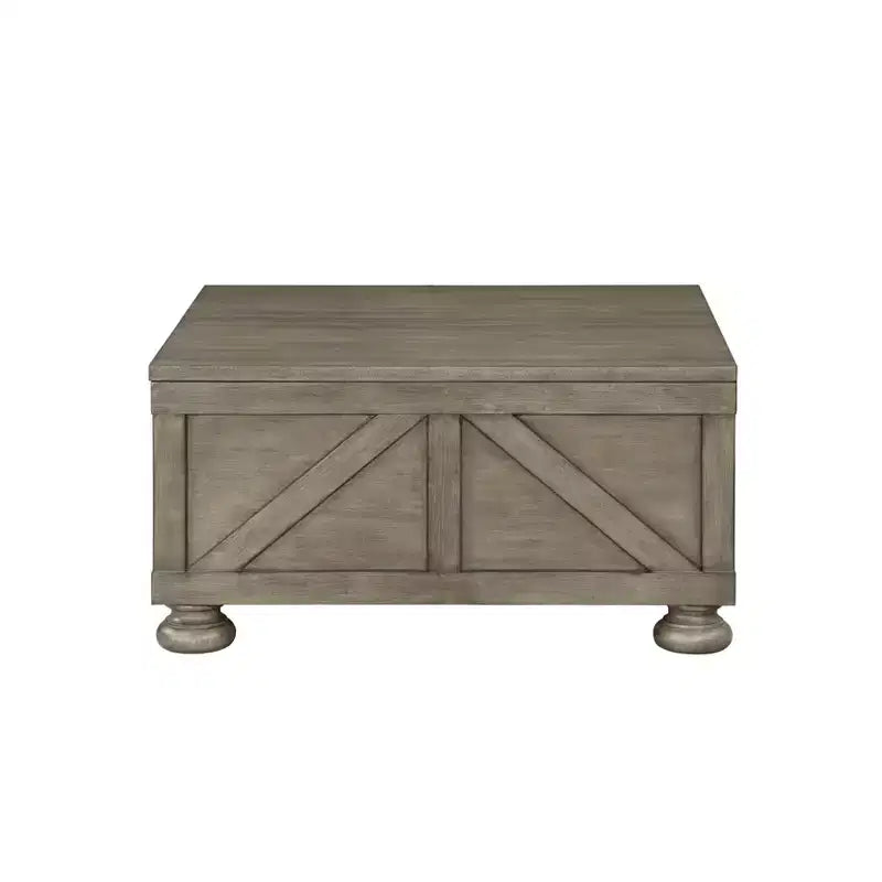 Pershins Farmhouse Square Coffee Table with Storage - HOMES: Inside + Out