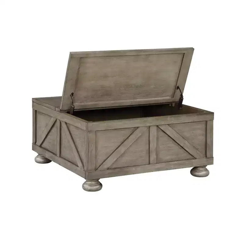 Pershins Farmhouse Square Coffee Table with Storage - HOMES: Inside + Out