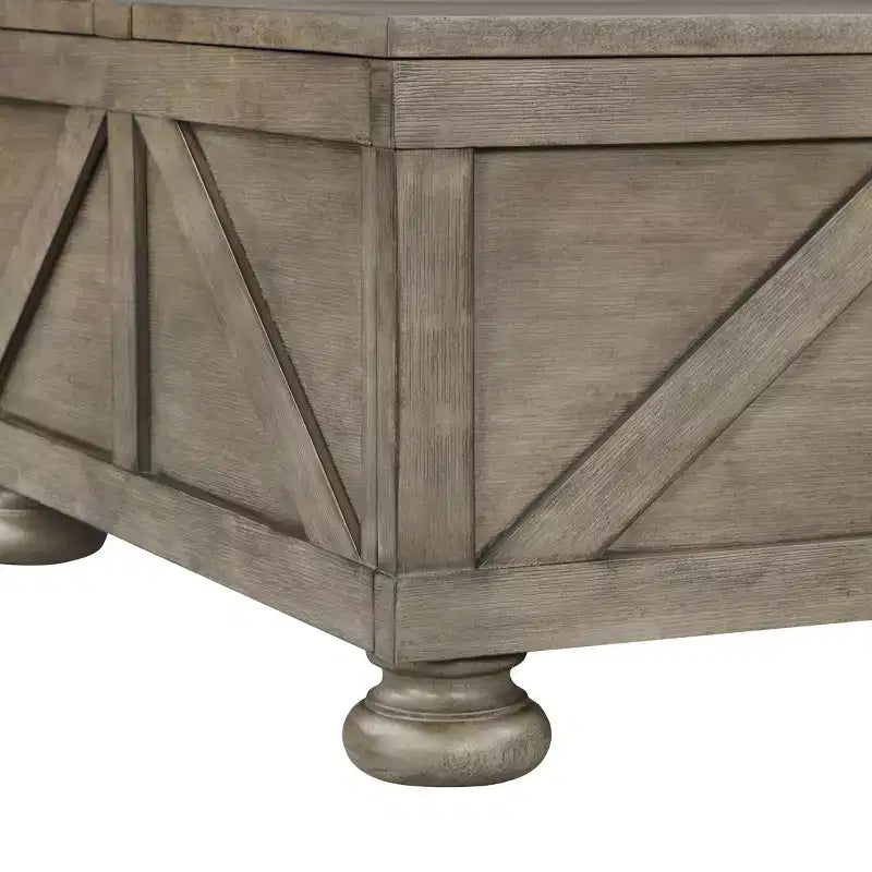 Pershins Farmhouse Square Coffee Table with Storage - HOMES: Inside + Out