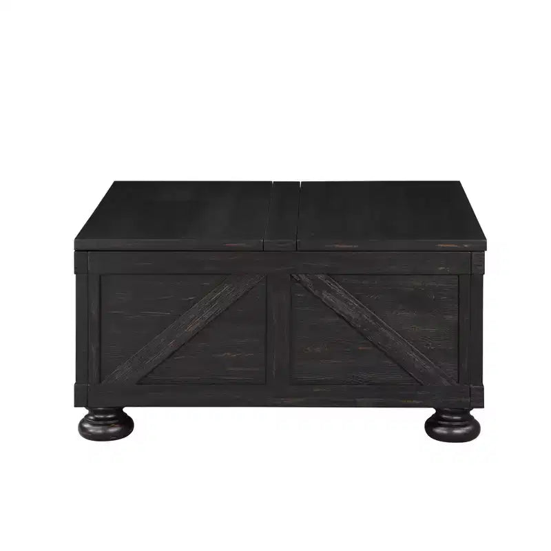 Pershins Farmhouse Square Coffee Table with Storage - HOMES: Inside + Out