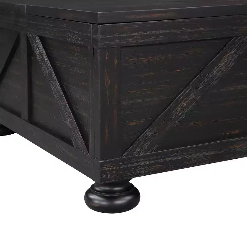 Pershins Farmhouse Square Coffee Table with Storage - HOMES: Inside + Out