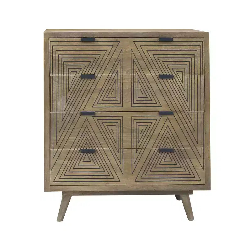 Amarily Mid-Century Modern 4 Drawer Accent Chest - HOMES: Inside + Out