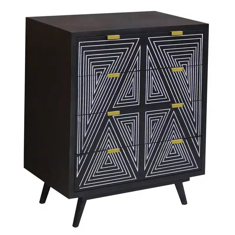 Amarily Mid-Century Modern 4 Drawer Accent Chest - HOMES: Inside + Out