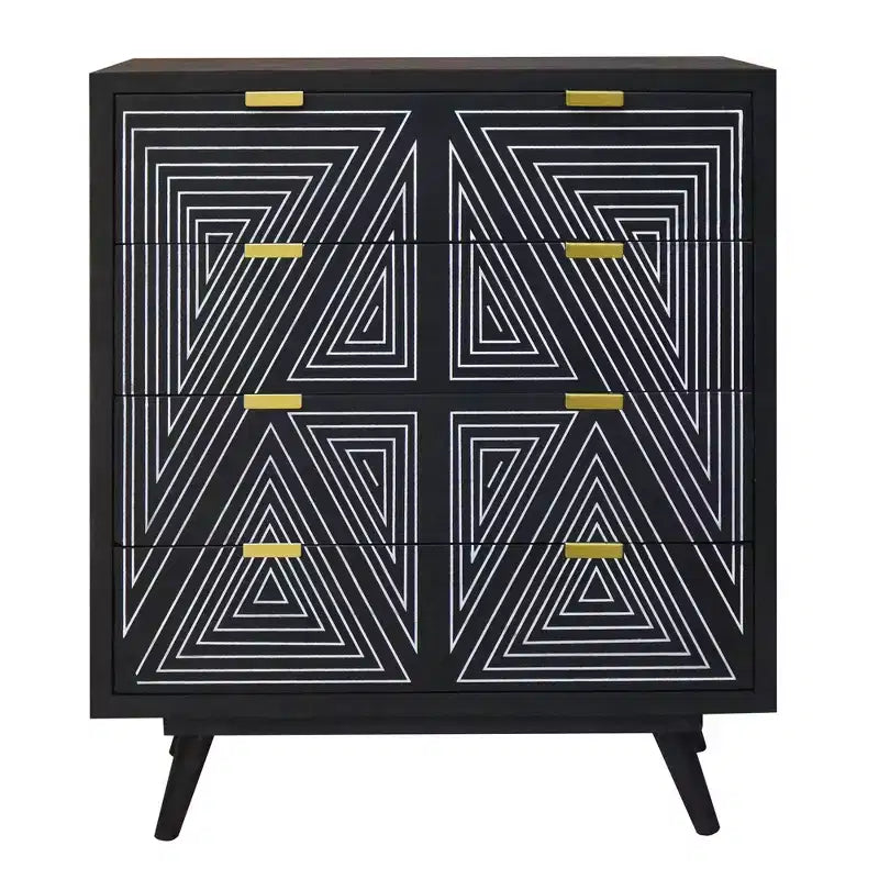 Amarily Mid-Century Modern 4 Drawer Accent Chest - HOMES: Inside + Out