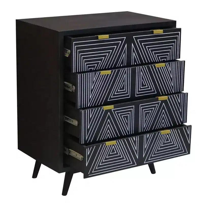Amarily Mid-Century Modern 4 Drawer Accent Chest - HOMES: Inside + Out