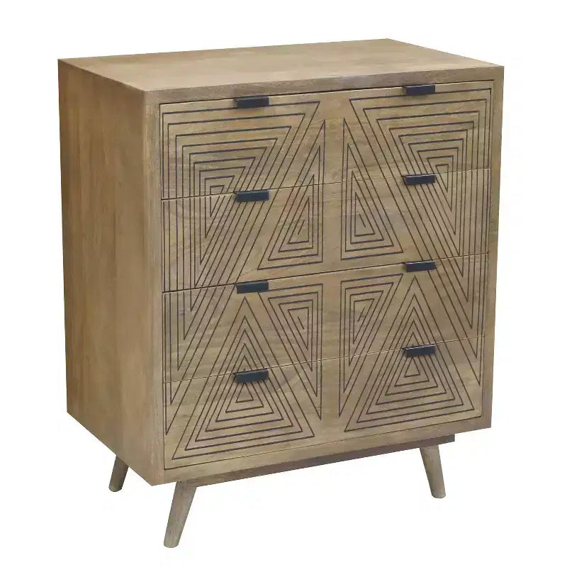 Amarily Mid-Century Modern 4 Drawer Accent Chest - HOMES: Inside + Out