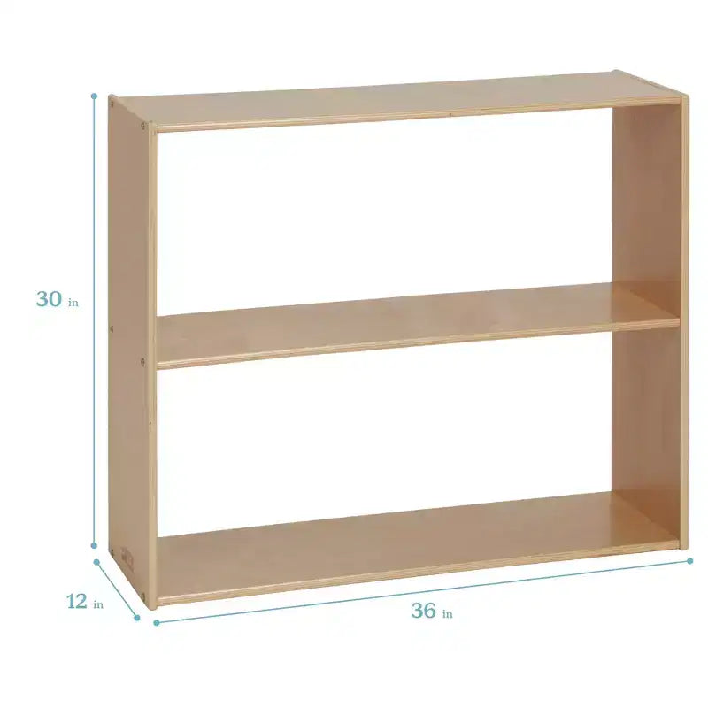 ECR4Kids Streamline 2-Shelf Double-Sided Storage Cabinet, 30in, Classroom Furniture