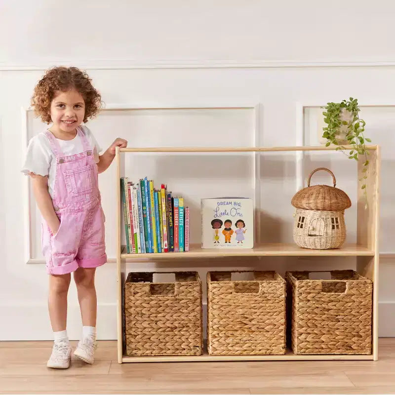 ECR4Kids Streamline 2-Shelf Double-Sided Storage Cabinet, 30in, Classroom Furniture