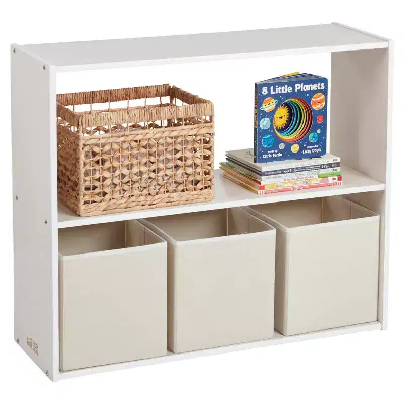 ECR4Kids Streamline 2-Shelf Double-Sided Storage Cabinet, 30in, Classroom Furniture