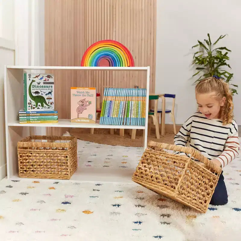 ECR4Kids Streamline 2-Shelf Double-Sided Storage Cabinet, 30in, Classroom Furniture