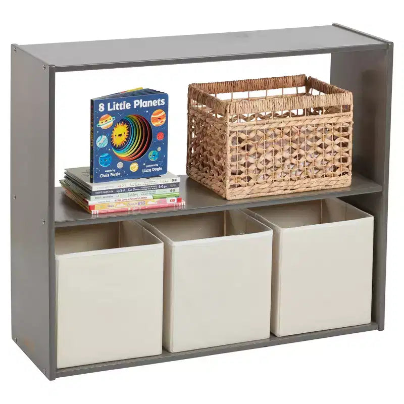 ECR4Kids Streamline 2-Shelf Double-Sided Storage Cabinet, 30in, Classroom Furniture