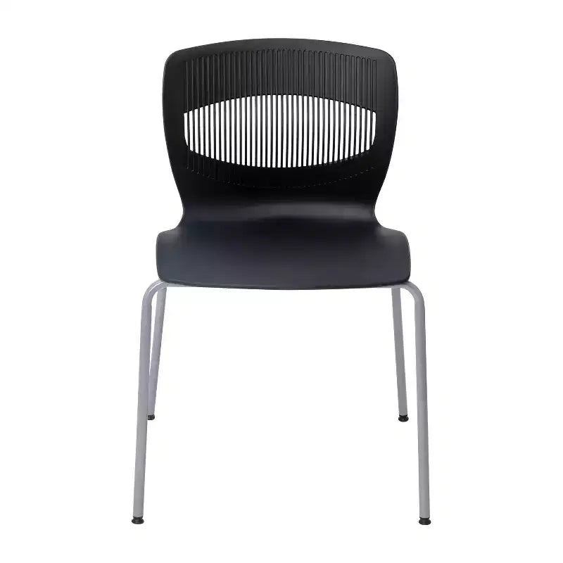 Flash Furniture HERCULES Series Commercial Grade 770 lb. Capacity Ergonomic Stack Chair with Lumbar Support and Steel Frame