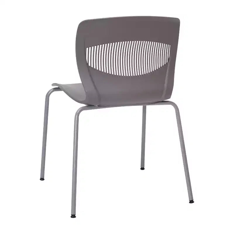 Flash Furniture HERCULES Series Commercial Grade 770 lb. Capacity Ergonomic Stack Chair with Lumbar Support and Steel Frame