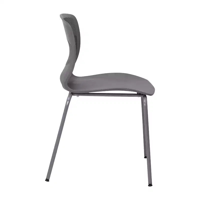 Flash Furniture HERCULES Series Commercial Grade 770 lb. Capacity Ergonomic Stack Chair with Lumbar Support and Steel Frame