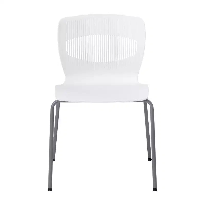 Flash Furniture HERCULES Series Commercial Grade 770 lb. Capacity Ergonomic Stack Chair with Lumbar Support and Steel Frame