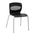 Flash Furniture HERCULES Series Commercial Grade 770 lb. Capacity Ergonomic Stack Chair with Lumbar Support and Steel Frame