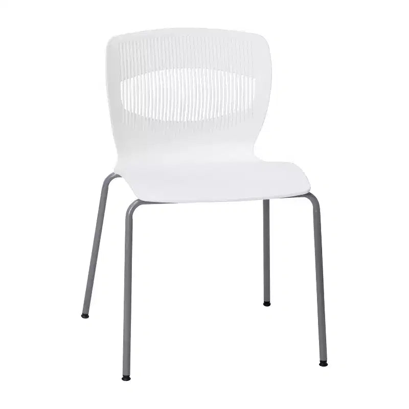 Flash Furniture HERCULES Series Commercial Grade 770 lb. Capacity Ergonomic Stack Chair with Lumbar Support and Steel Frame