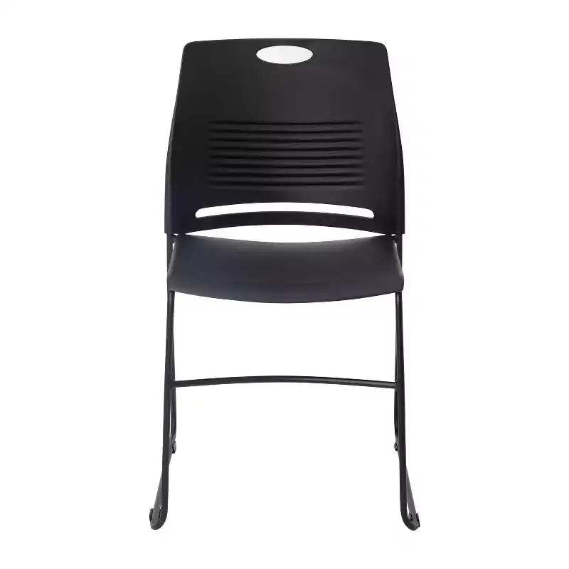 Flash Furniture HERCULES Series Commercial Grade 660 lb. Capacity Plastic Stack Chair with Powder Coated Sled Base Frame and Integrated Carrying Handle