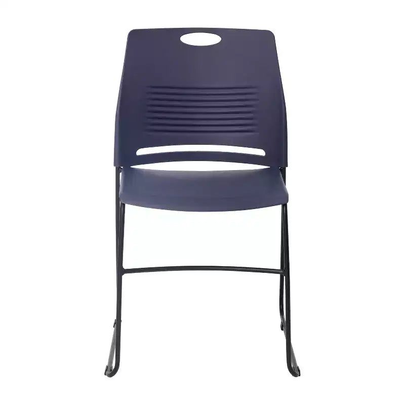 Flash Furniture HERCULES Series Commercial Grade 660 lb. Capacity Plastic Stack Chair with Powder Coated Sled Base Frame and Integrated Carrying Handle