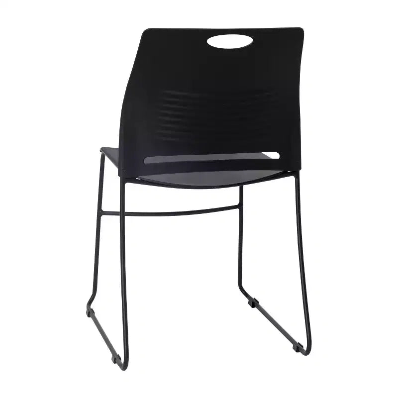 Flash Furniture HERCULES Series Commercial Grade 660 lb. Capacity Plastic Stack Chair with Powder Coated Sled Base Frame and Integrated Carrying Handle
