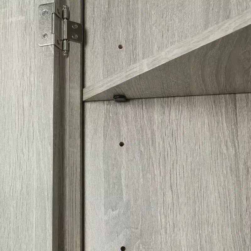 Rustic Corner Bathroom Storage Cabinet with Adjustable Shelves, Freestanding Floor Wood Cabinet - ModernLuxe