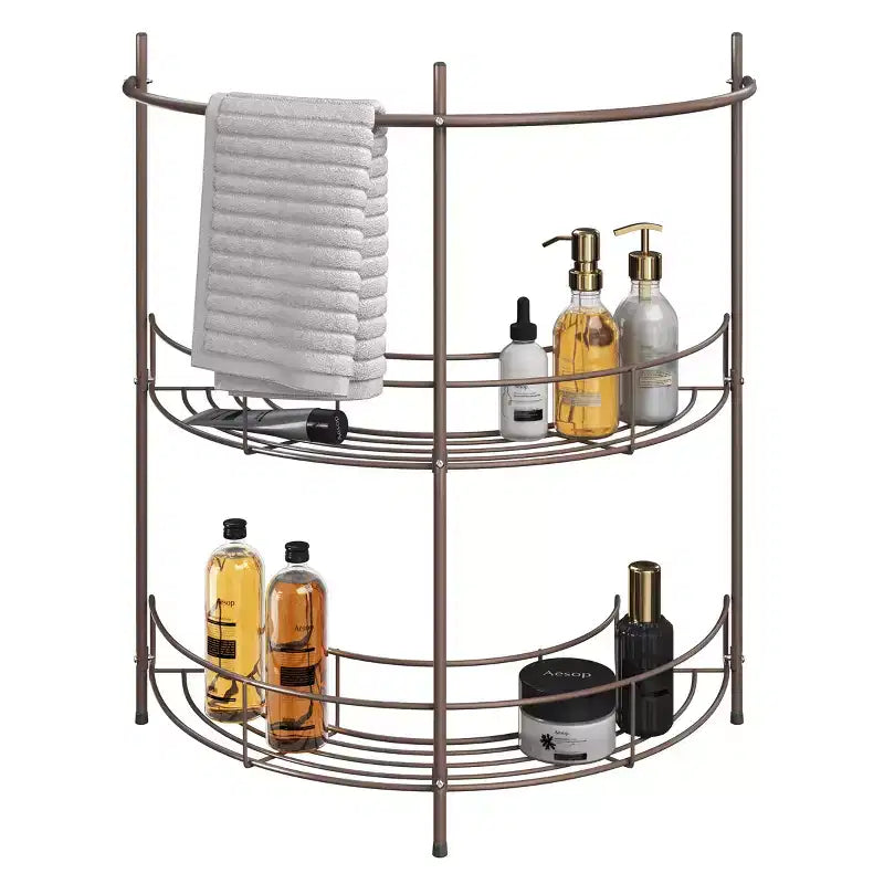 Lavish Home Pedestal Under Sink Organizer, Bronze