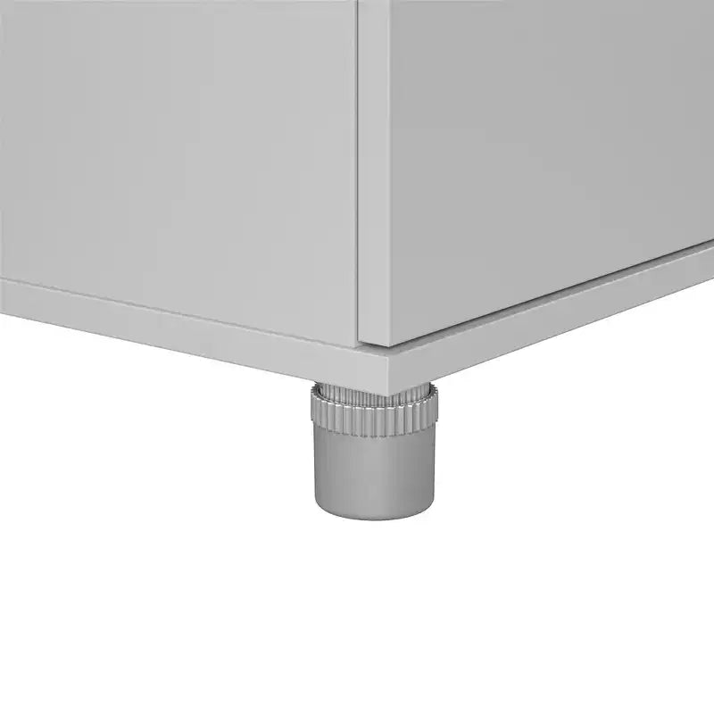 RealRooms Basin Hobby and Craft Desk with Open Shelving and Storage Cabinet