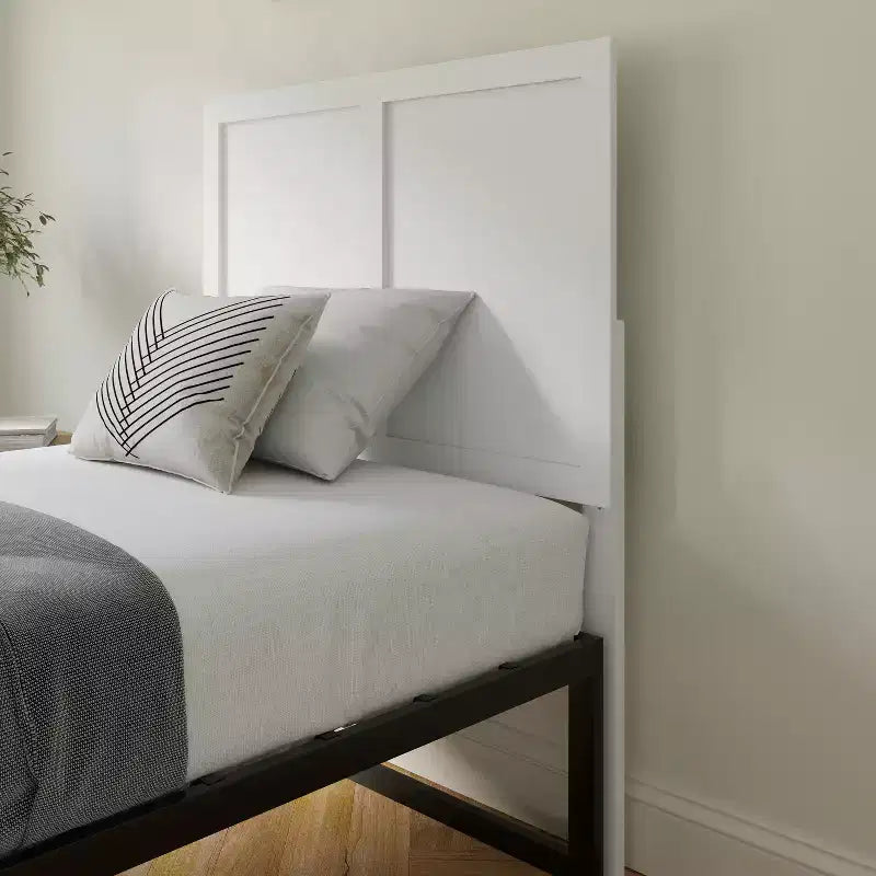 Flash Furniture Oliver Paneled Wooden Adjustable Headboard for Universal Metal Bed Frames