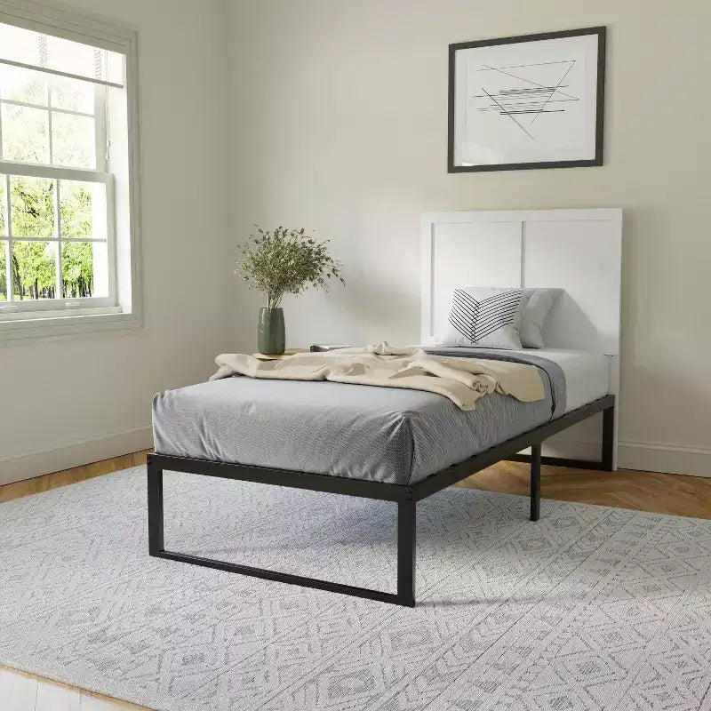 Flash Furniture Oliver Paneled Wooden Adjustable Headboard for Universal Metal Bed Frames