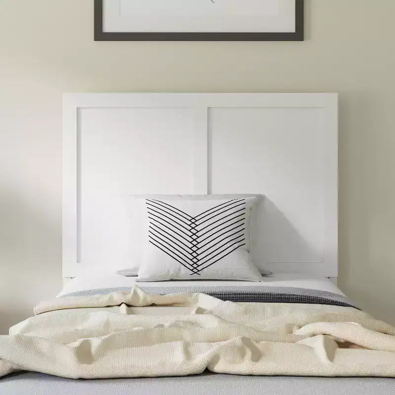 Flash Furniture Oliver Paneled Wooden Adjustable Headboard for Universal Metal Bed Frames