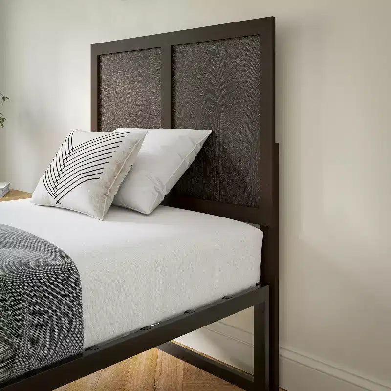 Flash Furniture Oliver Paneled Wooden Adjustable Headboard for Universal Metal Bed Frames