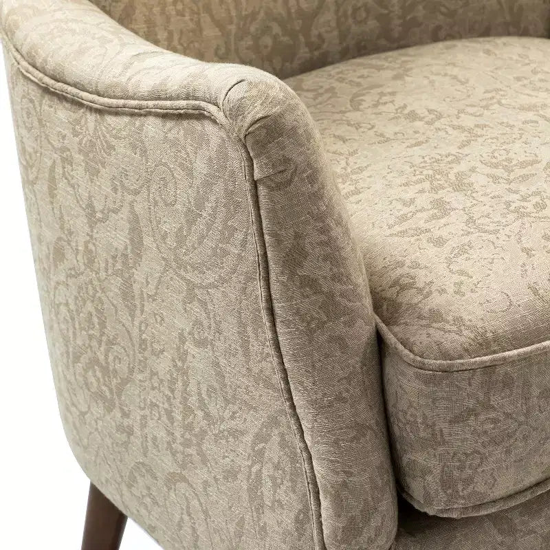 Nikolaus Comfy Living Room Armchair with Floral Fabric Pattern and Wingback| ART OF LIVING DESIGNS