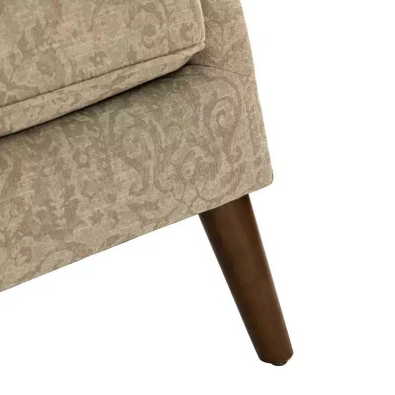 Nikolaus Comfy Living Room Armchair with Floral Fabric Pattern and Wingback| ART OF LIVING DESIGNS
